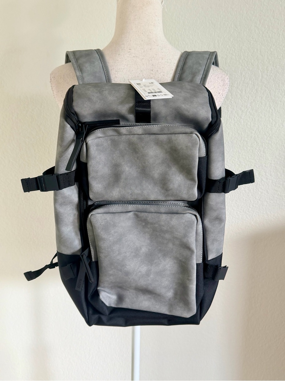 New Gray Utility Cargo Backpack Modern Everyday Carry